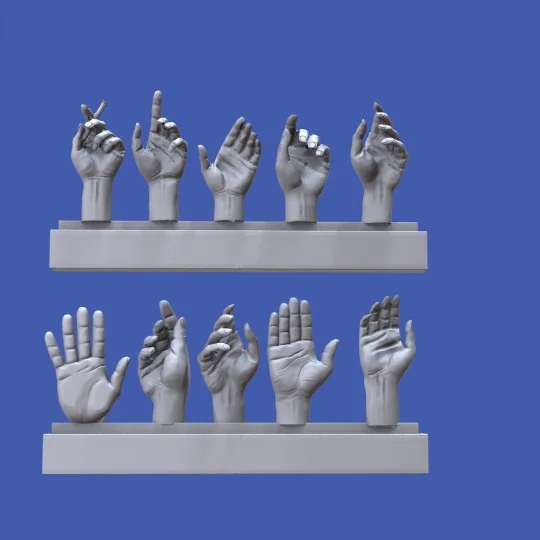 Assorted hands set No. 5, 1/16 - Royal Model RM967