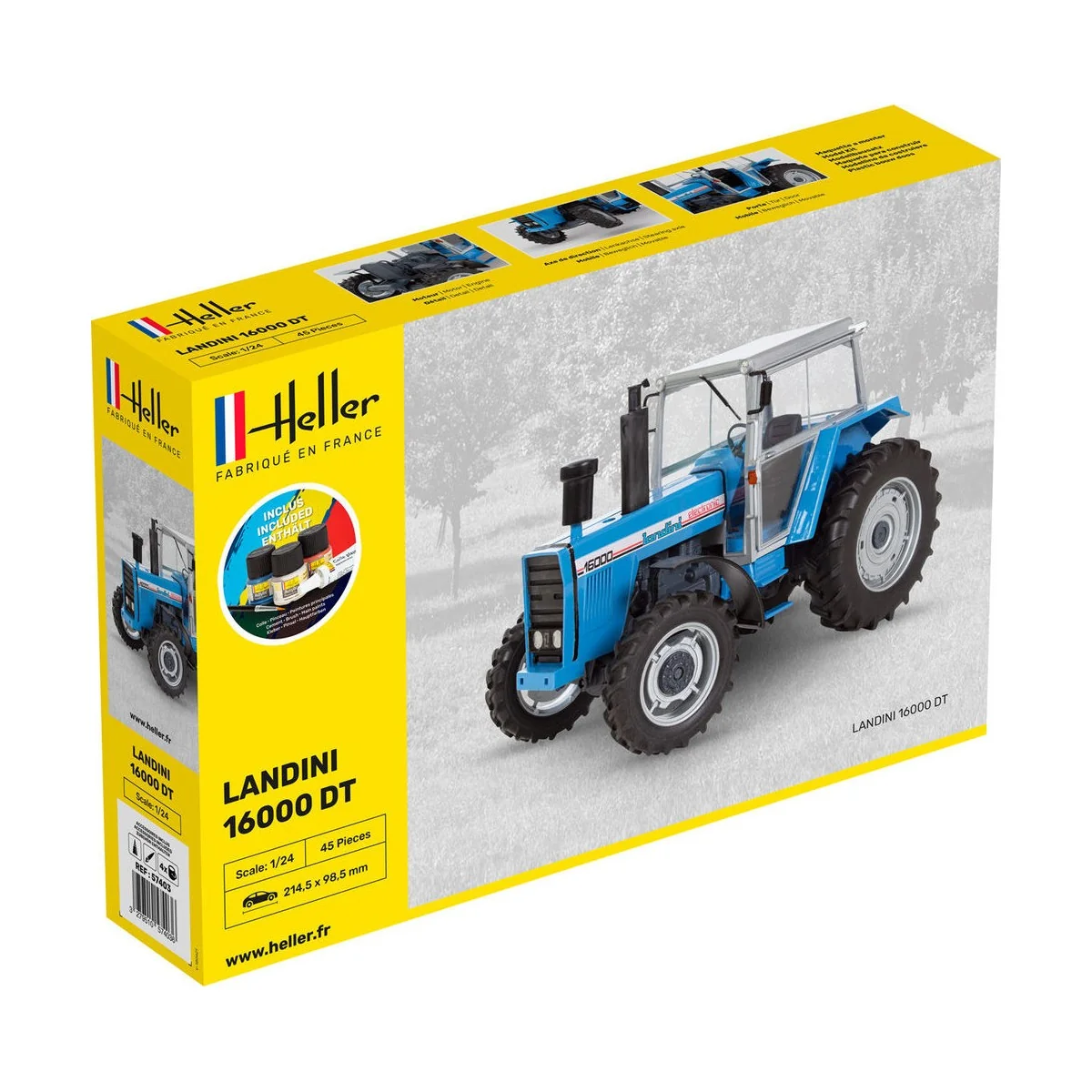 STARTER KIT Landini 16000 DT, 1/24 - Heller 57403