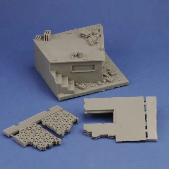 Mid orient ruin base 'cm9x9', 1/35 - Royal Model RM988
