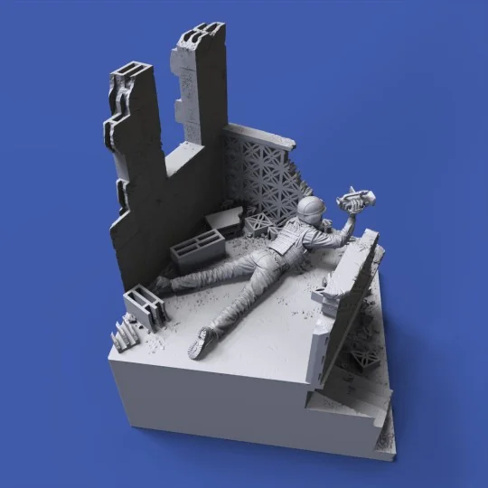 Mid orient ruin base 'cm9x9', 1/35 - Royal Model RM988