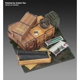 Base with 105 mm Ammo with Cases cm4x4 - Royal Model RM992 2