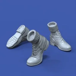 German DAK boots-assorted positions-WWII, 1/35 - Royal Model RM995 2