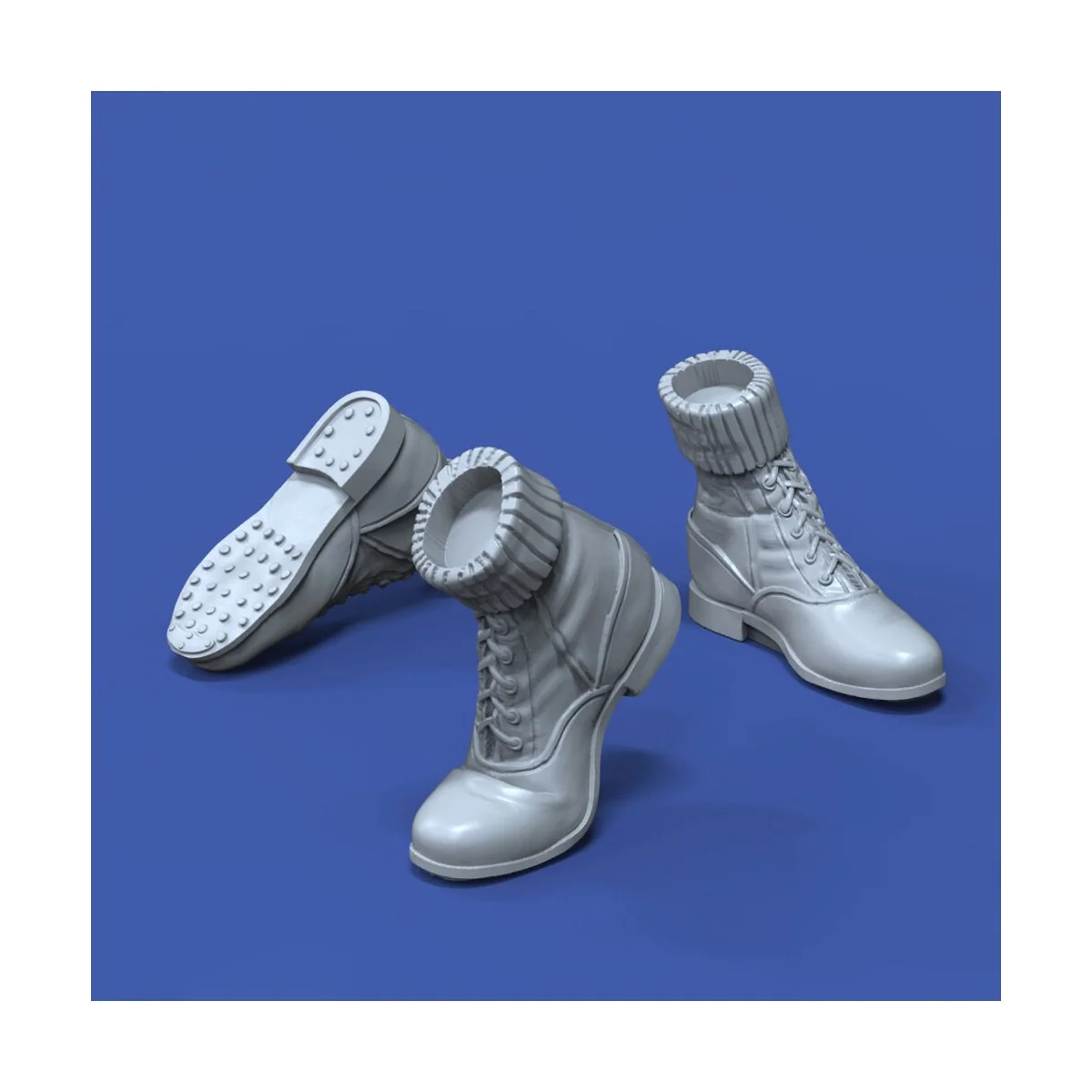 German DAK boots-assorted positions-WWII, 1/35 - Royal Model RM995
