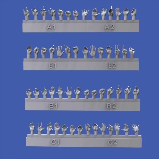 Assorted hands, 1/48 - Royal Model RM1001