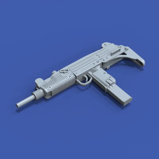 Uzi submachine gun-1 pcs. 3D printed, 1/16 - Royal Model RM1028