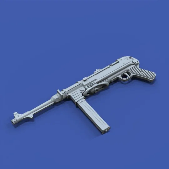 MP40 - 1 pcs. 'closed stock' 3D printed, 1/16 - Royal Model RM1029