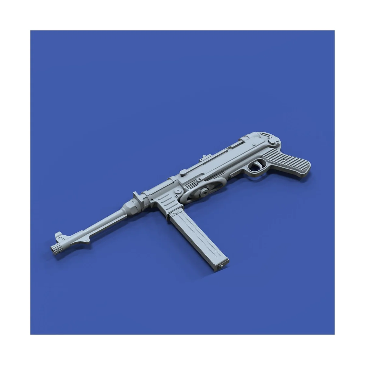 MP40 - 1 pcs. 'closed stock' 3D printed, 1/16 - Royal Model RM1029