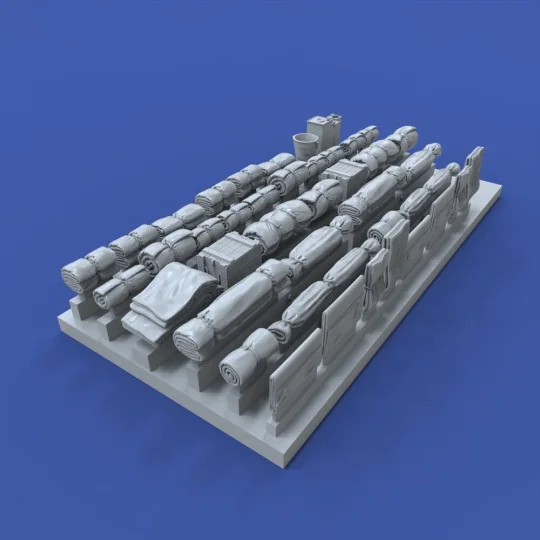 Tentpaks and bedrolls, 1/72 - Royal Model RM1033