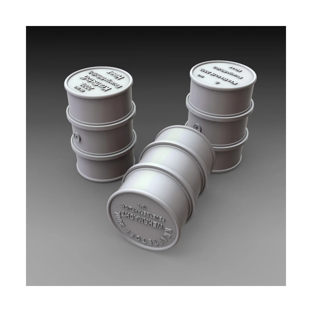 German fuel drums - WWII 15pcs., 1/48 - Royal Model RM1069