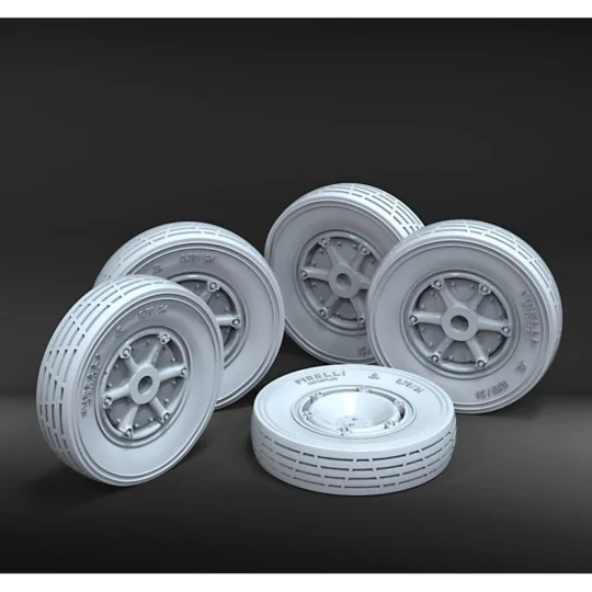 Autoblinda AB41 'Libia' wheels set, 1/35 - Royal Model RM1155