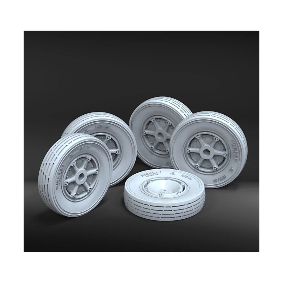 Autoblinda AB41 'Libia' wheels set, 1/35 - Royal Model RM1155