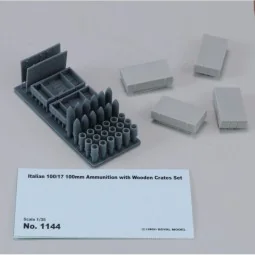 Italian 100/7 100mm Ammunition with wooden crates set-WWII, 1/35 - ... 2