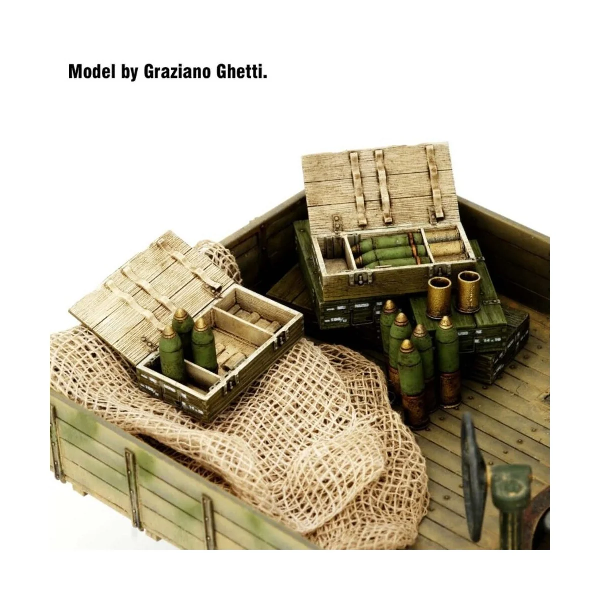 Italian 100/7 100mm Ammunition with wooden crates set-WWII, 1/35 - ...