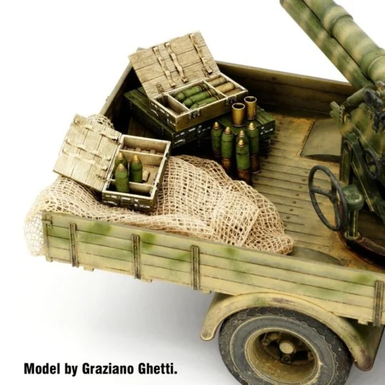 Italian 100/7 100mm Ammunition with wooden crates set-WWII, 1/35 - ...