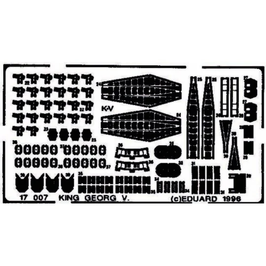 HMS King George V. für Tamiya Bausatz 77525, 1/700 - Eduard Accesso...