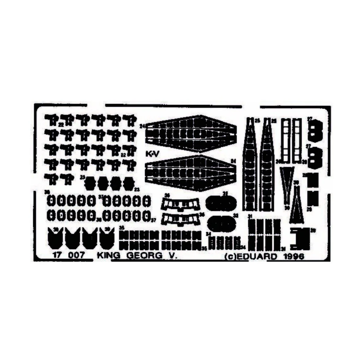 HMS King George V. für Tamiya Bausatz 77525, 1/700 - Eduard Accesso...