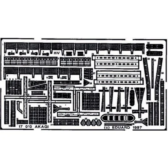 Flugzeugträger Akagi für Hasegawa Bausatz, 1/700 - Eduard Accessori...