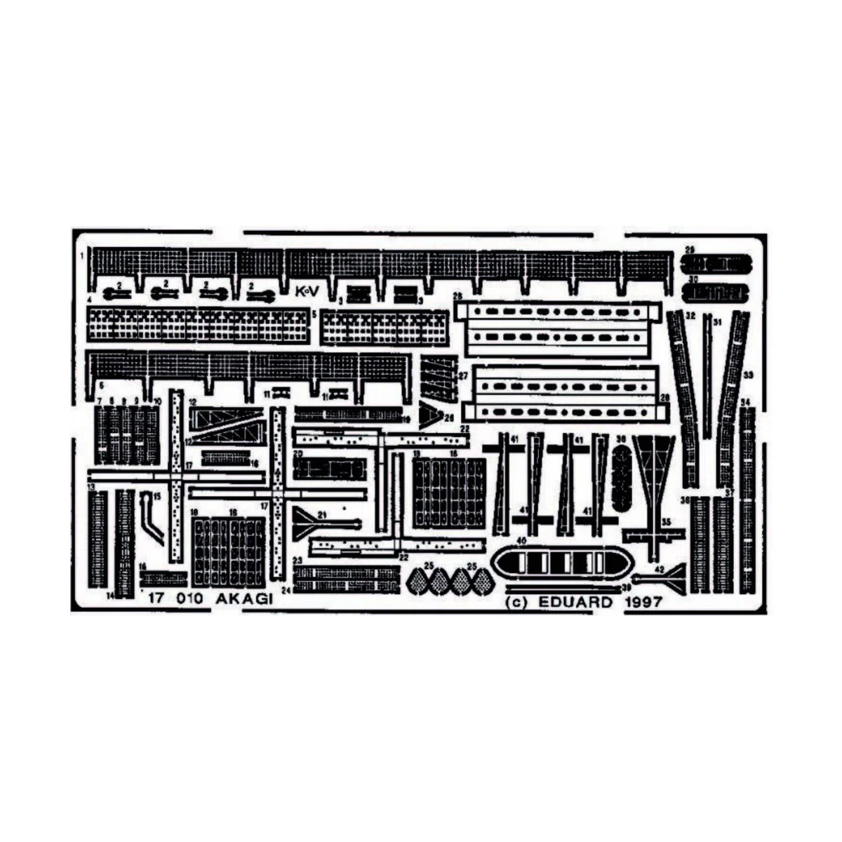 Flugzeugträger Akagi für Hasegawa Bausatz, 1/700 - Eduard Accessori...
