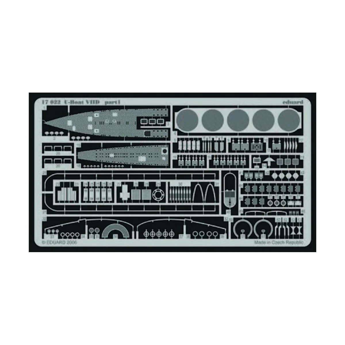 U-Boat VIID für Revell Bausatz 05009, 1/144 - Eduard Accessories 17022