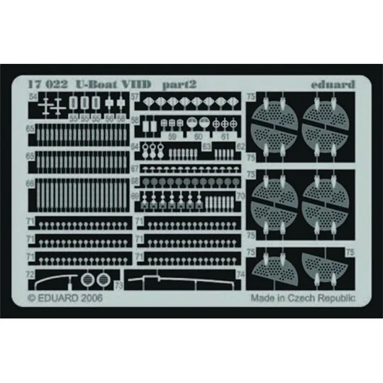 U-Boat VIID für Revell Bausatz 05009, 1/144 - Eduard Accessories 17022