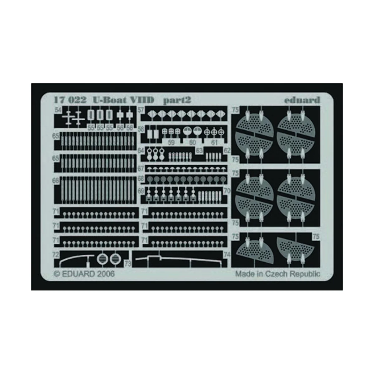 U-Boat VIID für Revell Bausatz 05009, 1/144 - Eduard Accessories 17022