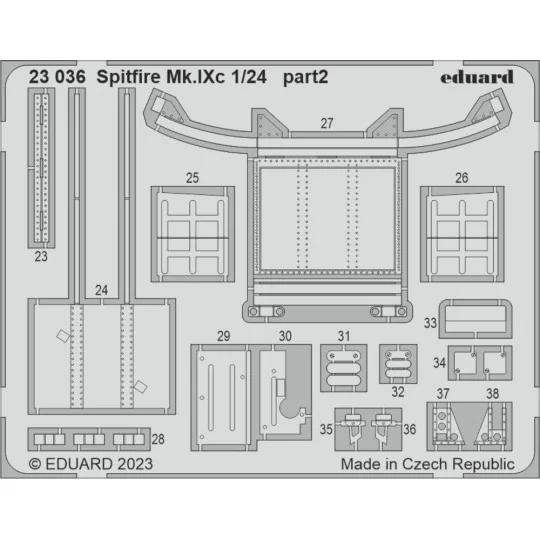 Spitfire Mk.IXc 1/24 AIRFIX, 1/24 - Eduard Accessories 23036