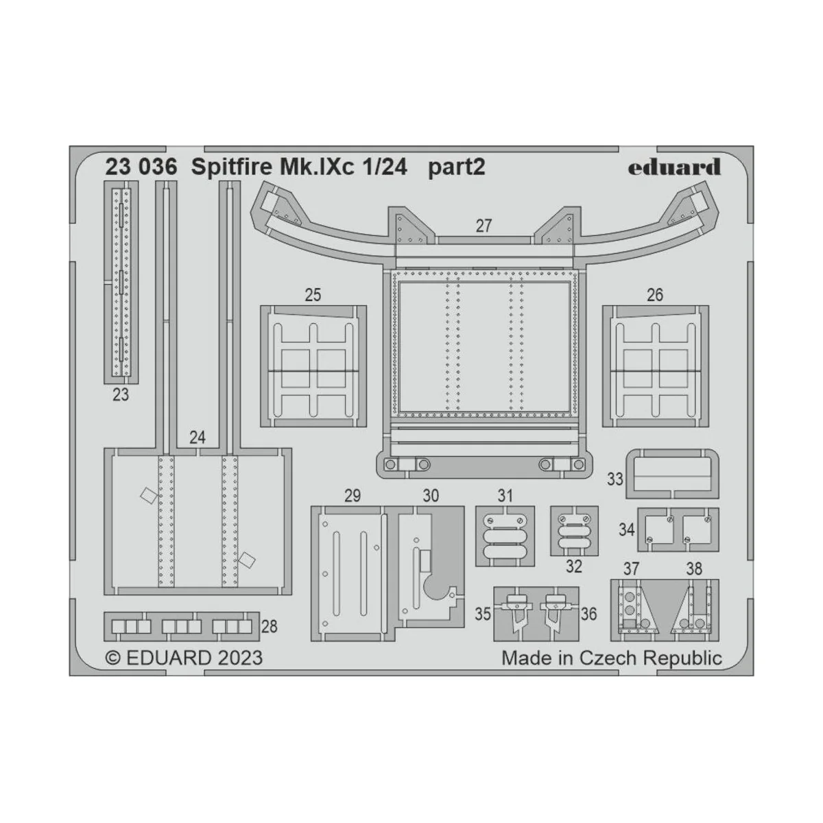 Spitfire Mk.IXc 1/24 AIRFIX, 1/24 - Eduard Accessories 23036