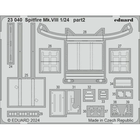 Spitfire Mk.VIII AIRFIX, 1/24 - Eduard Accessories 23040