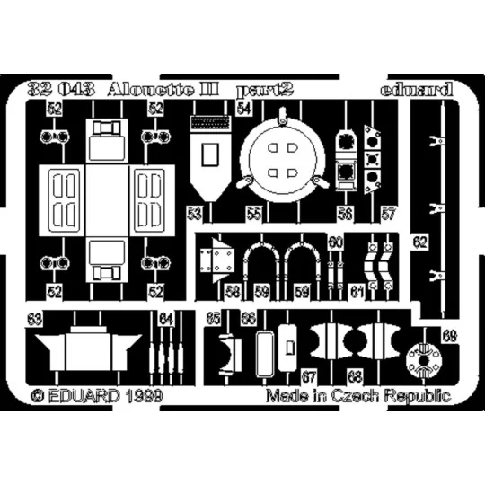 Alouette II, 1/32 - Eduard Accessories 32043