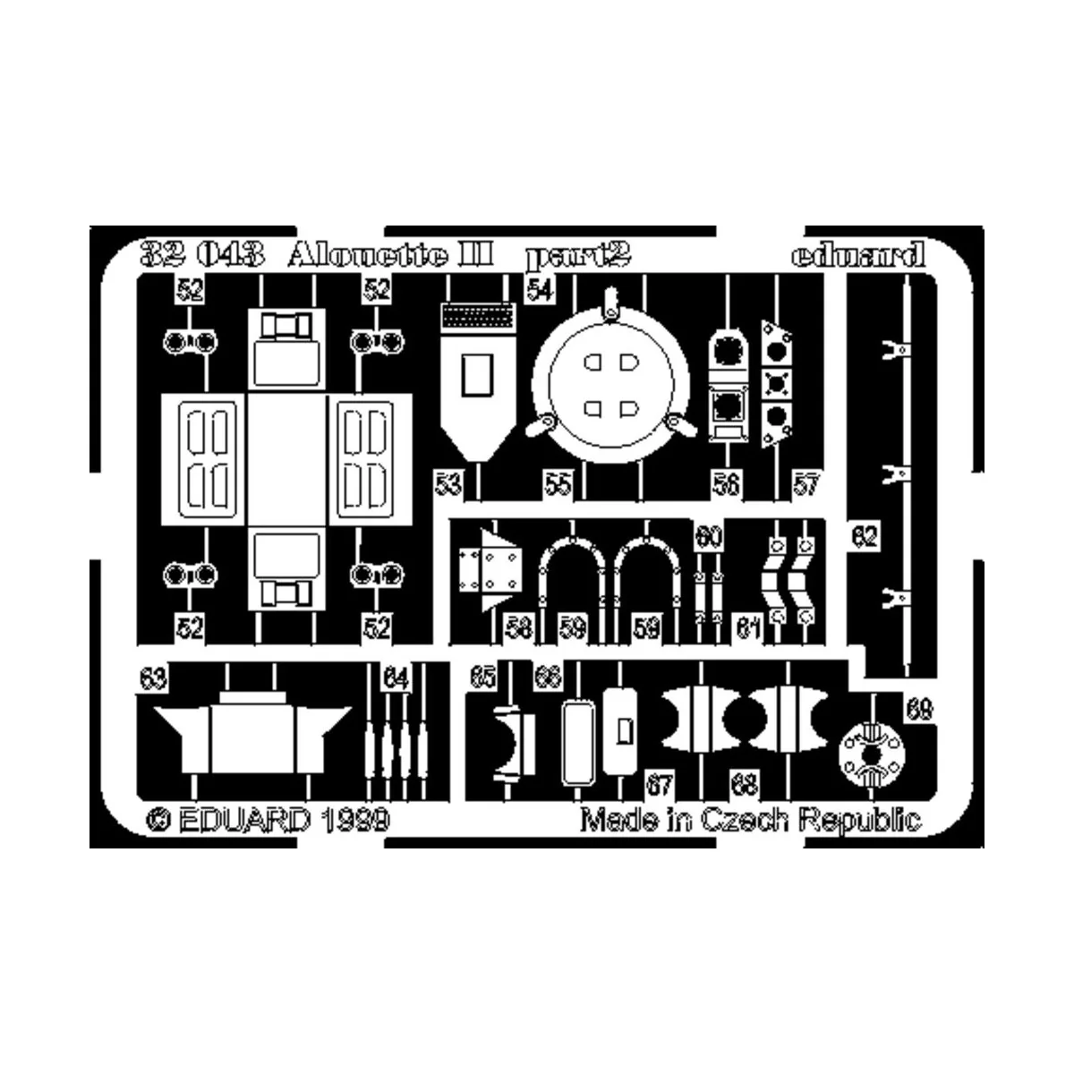 Alouette II, 1/32 - Eduard Accessories 32043