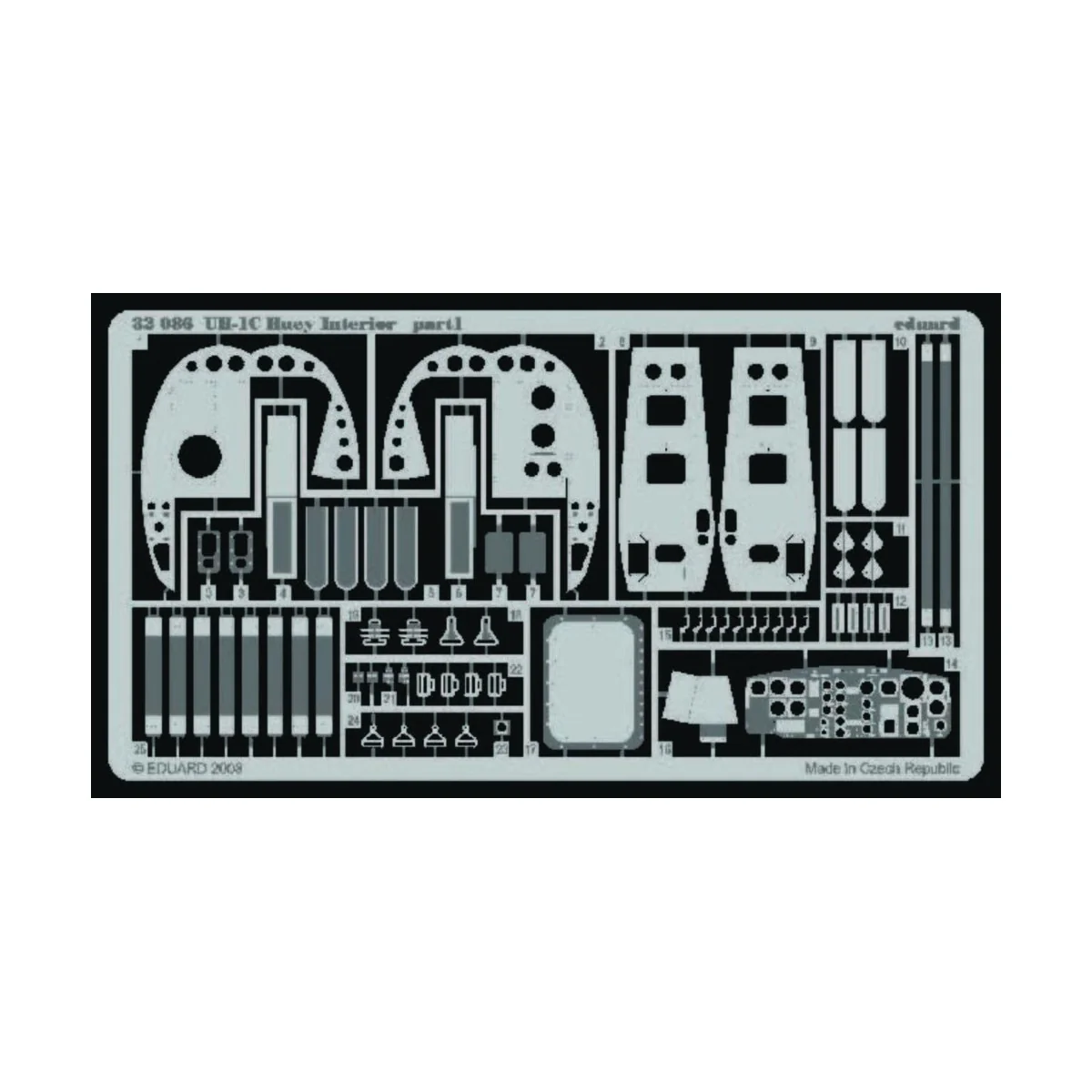 UH-1C Huey interior, 1/35 - Eduard Accessories 32086