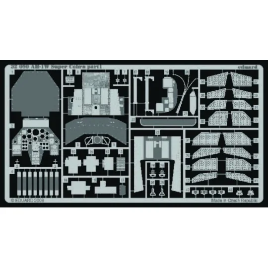 AH-1W Super Cobra interior für Academy Bausatz, 1/35 - Eduard Acces...