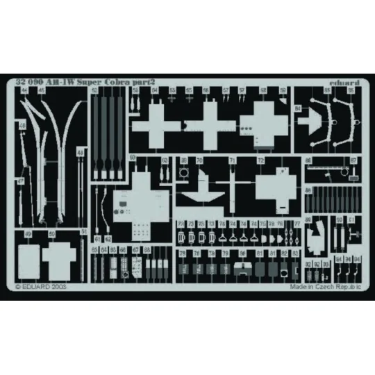 AH-1W Super Cobra interior für Academy Bausatz, 1/35 - Eduard Acces...