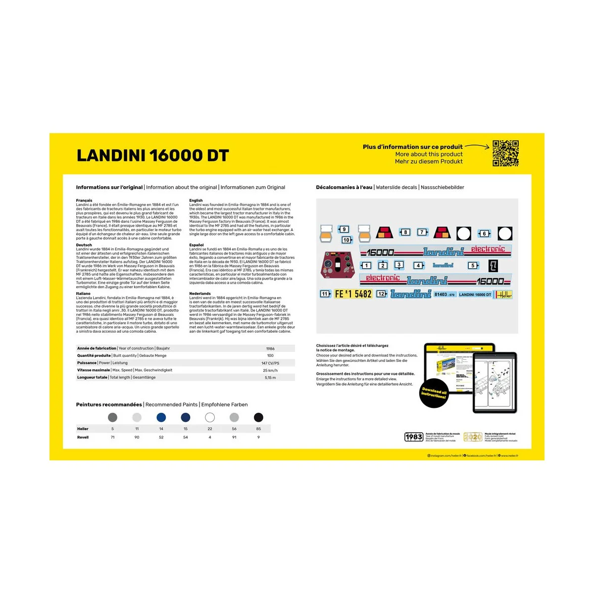 STARTER KIT Landini 16000 DT - Heller 57403
