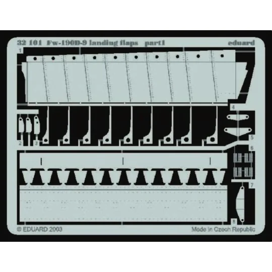 Fw-190D-9 Landing Flaps für Hasegawa Bausatz, 1/32 - Eduard Accesso...