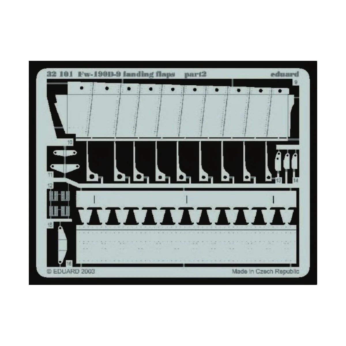 Fw-190D-9 Landing Flaps für Hasegawa Bausatz, 1/32 - Eduard Accesso...