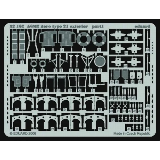 A6M2 Zero type 21 exterior für Tamiya Bausatz, 1/32 - Eduard Access...