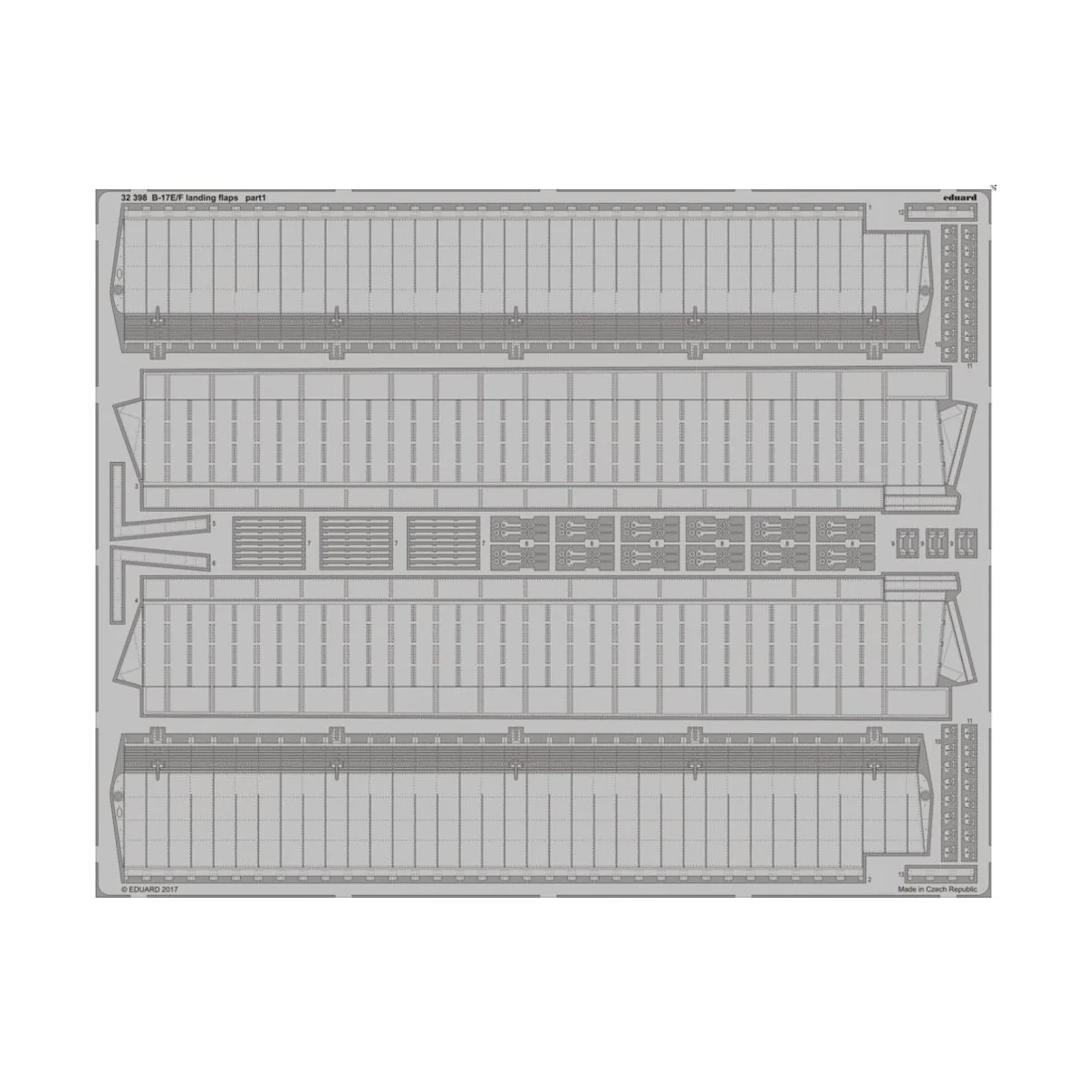 B-17E/F landing flaps for HKM, 1/32 - Eduard Accessories 32398