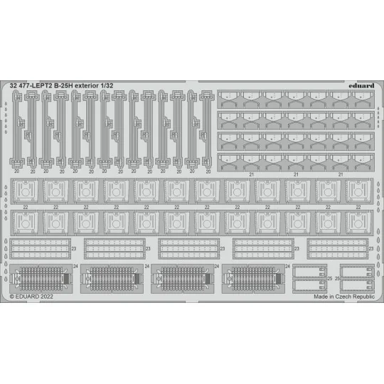 B-25H exterior for HKM, 1/32 - Eduard Accessories 32477