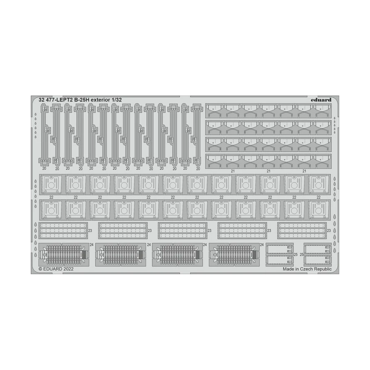 B-25H exterior for HKM, 1/32 - Eduard Accessories 32477