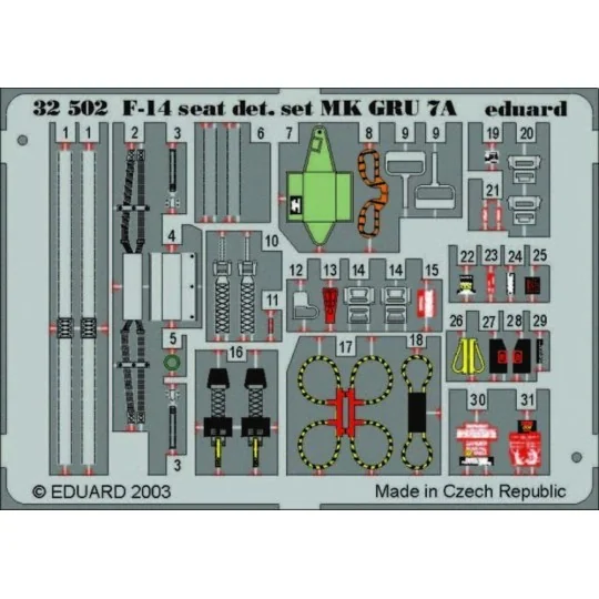 F-14A Tomcat ejection Seat für Tamiya Bausatz, 1/32 - Eduard Access...