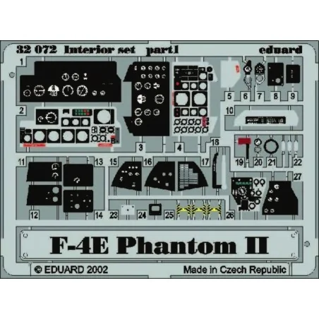 F-4E Phantom Interior für Tamyia Bausatz, 1/32 - Eduard Accessories...