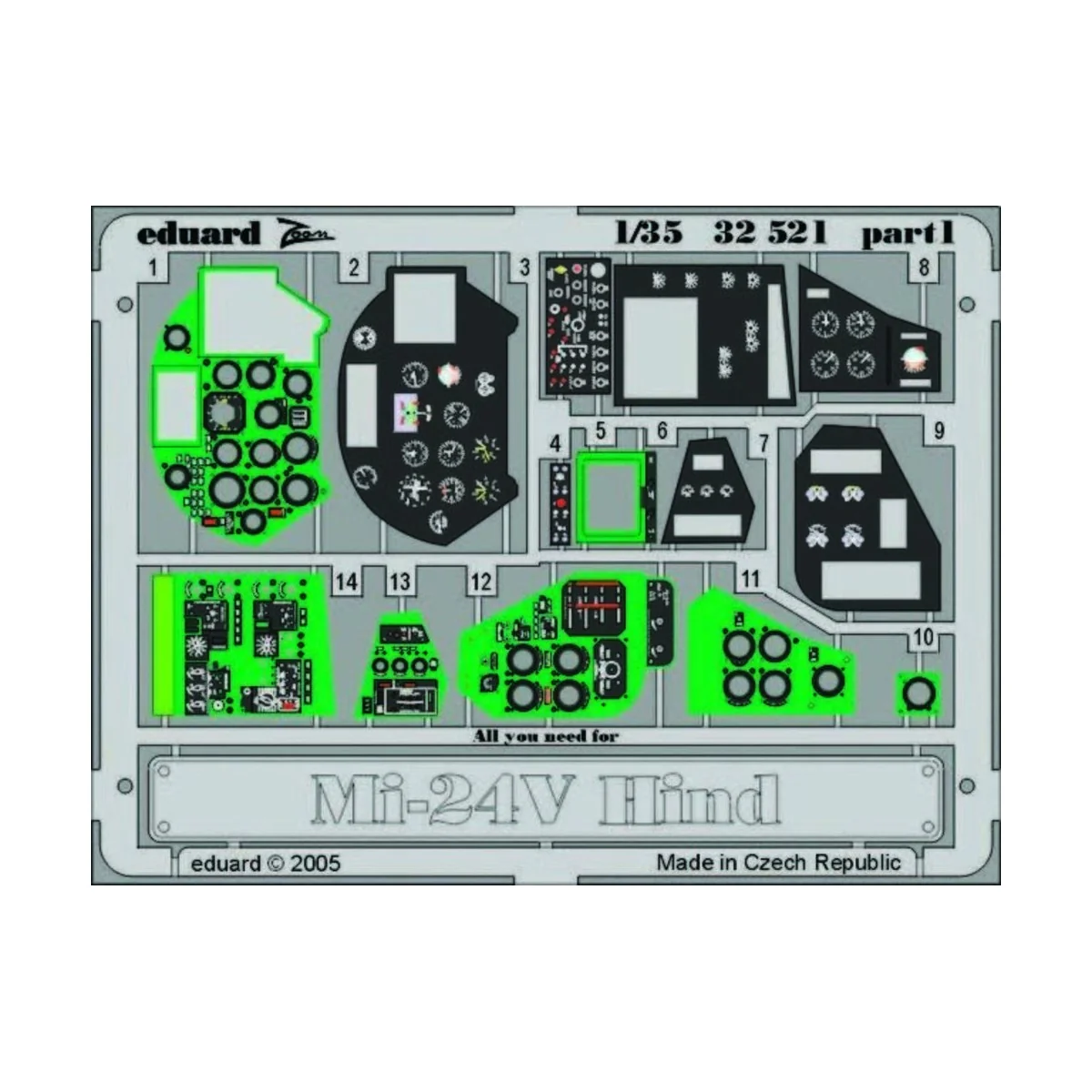 Mi-24V Hind, 1/35 - Eduard Accessories 32521