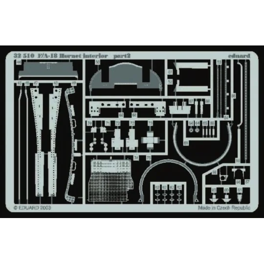 F-18C interior für Academy Bausatz, 1/32 - Eduard Accessories 32510