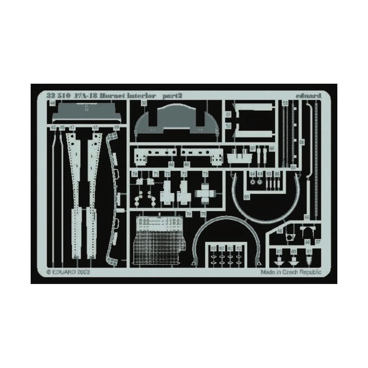 F-18C interior für Academy Bausatz, 1/32 - Eduard Accessories 32510