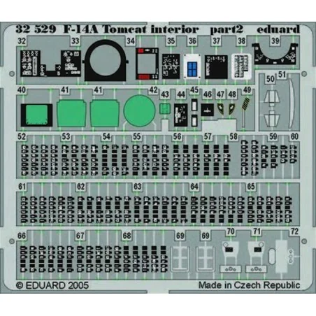 F-14A Tomcat interior für Tamiya-Bausatz, 1/32 - Eduard Accessories...