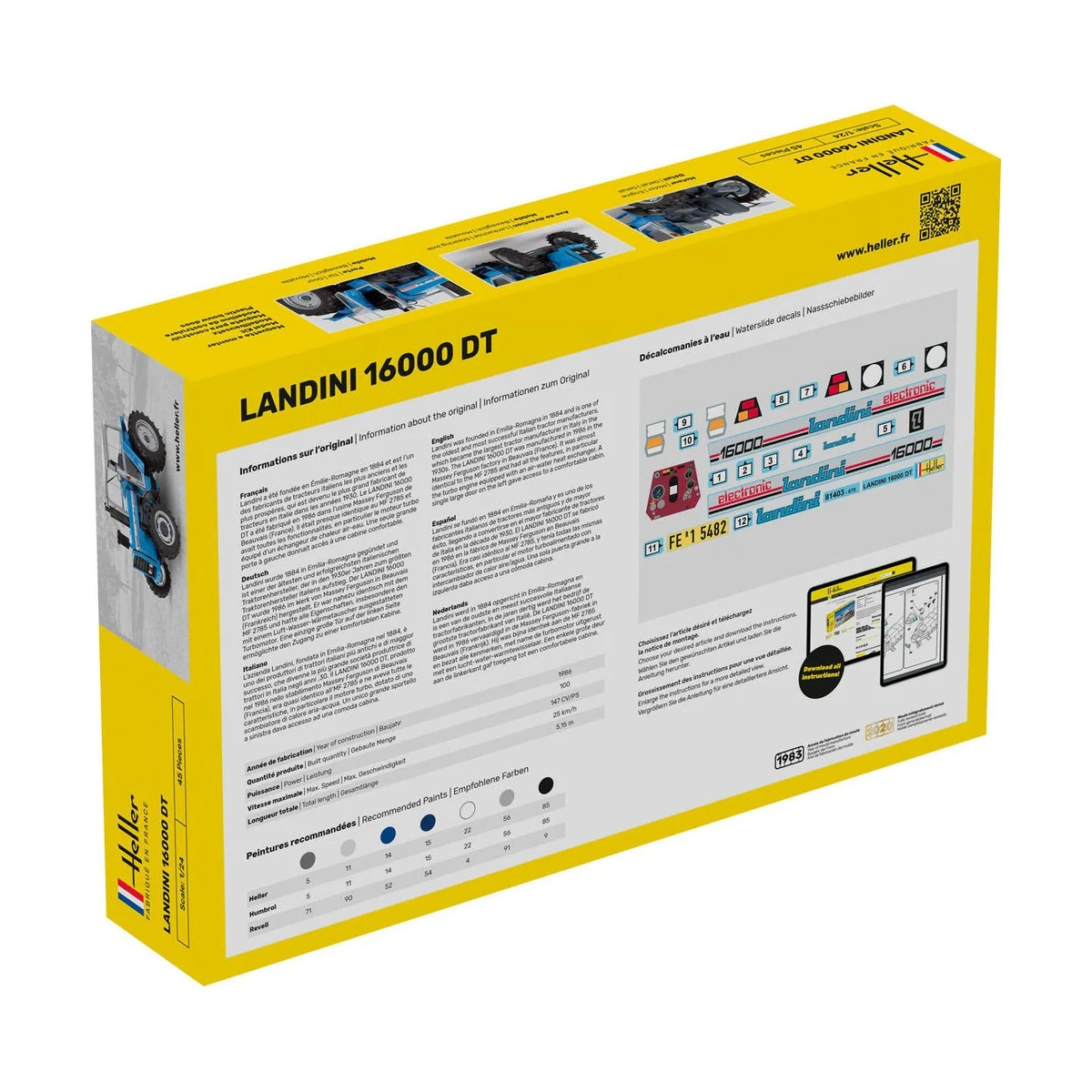 STARTER KIT Landini 16000 DT, 1/24 - Heller 57403