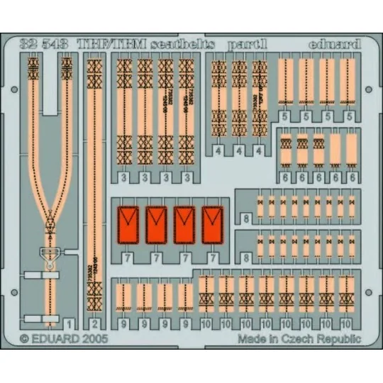 TBF/TBM seatbelts, 1/32 - Eduard Accessories 32543