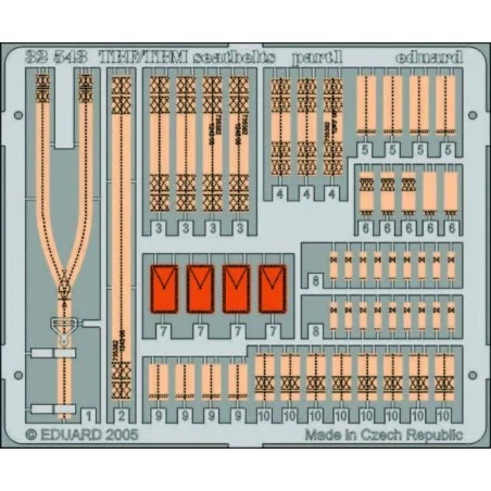 TBF/TBM seatbelts, 1/32 - Eduard Accessories 32543