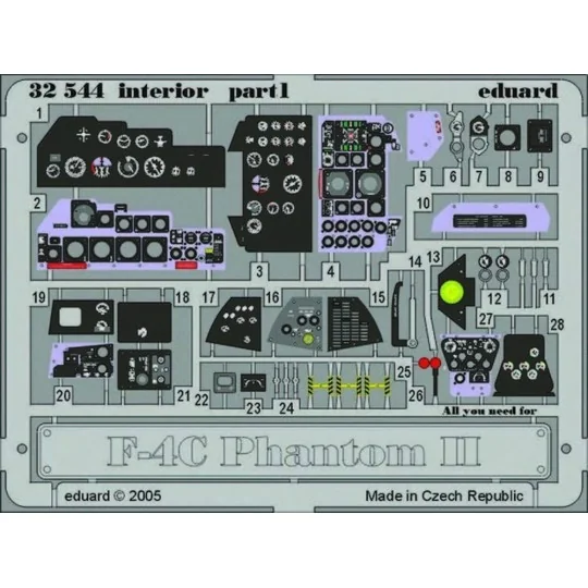 F-4C Phantom II interior für Tamiya Bausatz, 1/32 - Eduard Accessor...